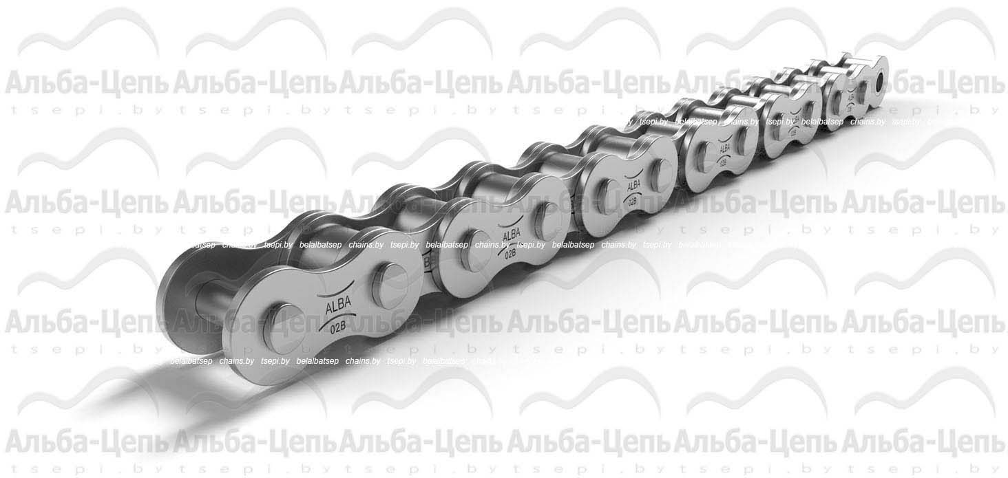 Цепь приводная роликовая однорядная горячеоцинкованная ISO 606 02B-1 DR