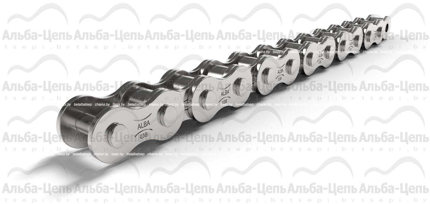 Цепь приводная роликовая однорядная оцинкованная ISO 606 03B-1 NP