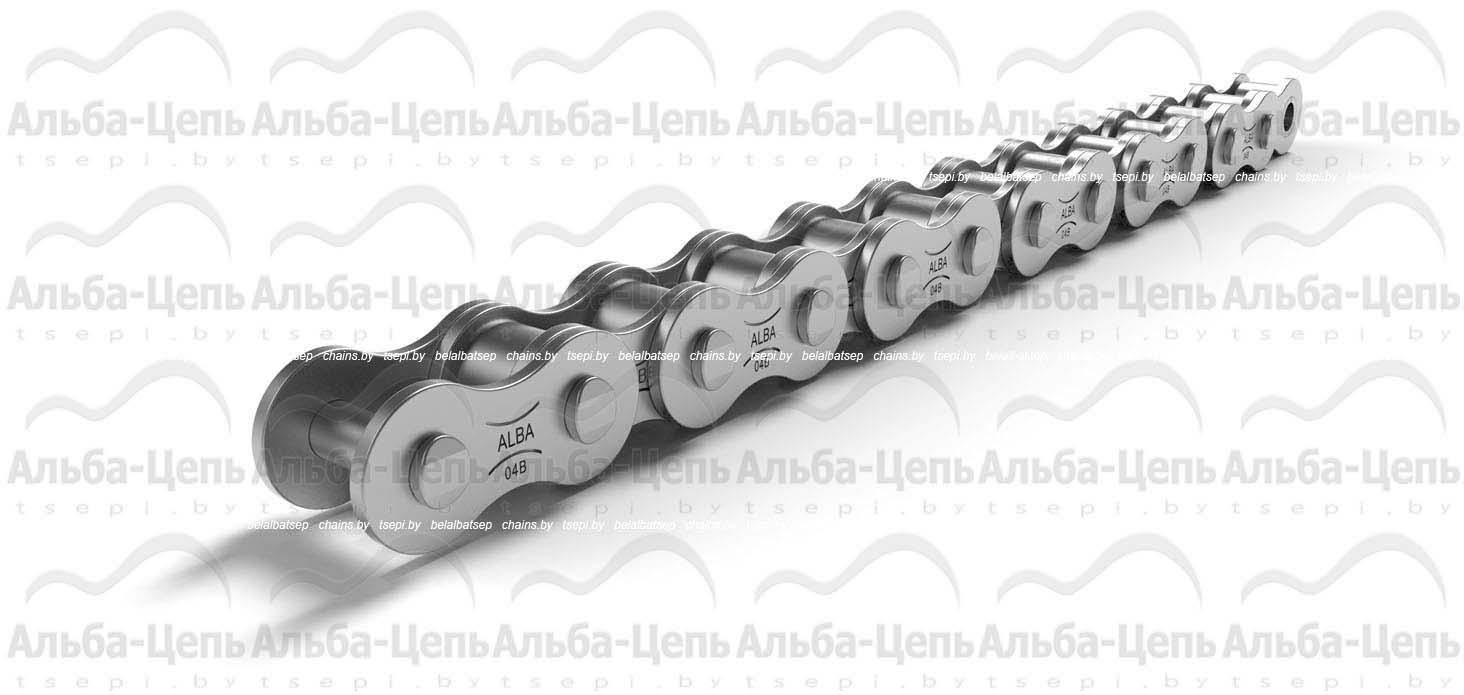 Цепь приводная роликовая однорядная горячеоцинкованная ISO 606 04B-1 DR