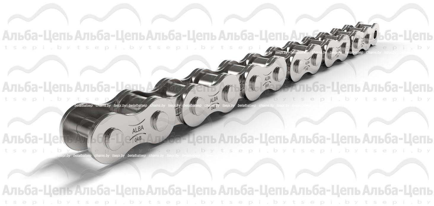 Цепь приводная роликовая однорядная оцинкованная ISO 606 04B-1 NP