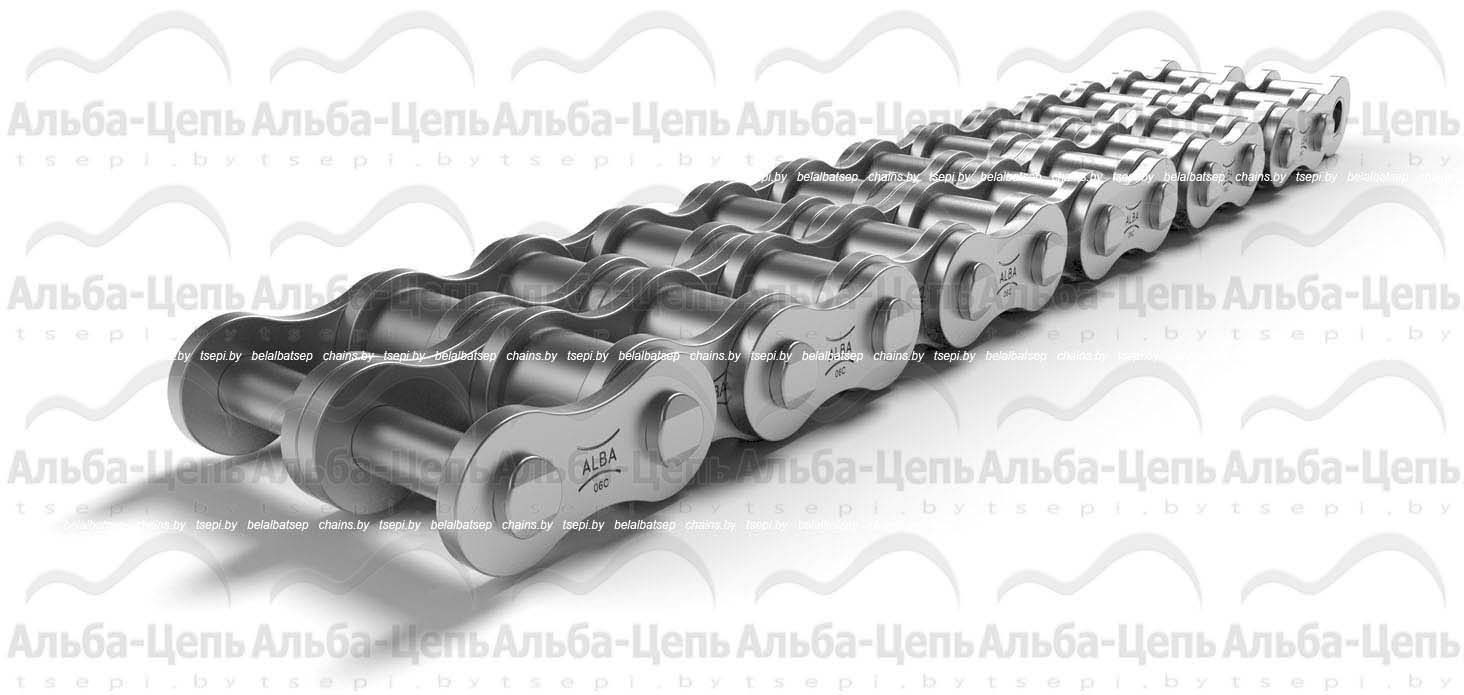 Цепь приводная роликовая горячеоцинкованная двухрядная  ГОСТ 13568-97