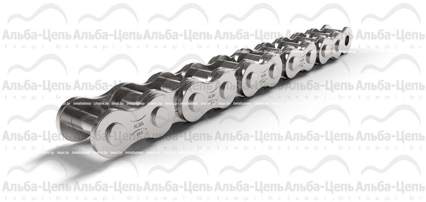 Цепь приводная роликовая однорядная оцинкованная ISO 606 08A-1 NP