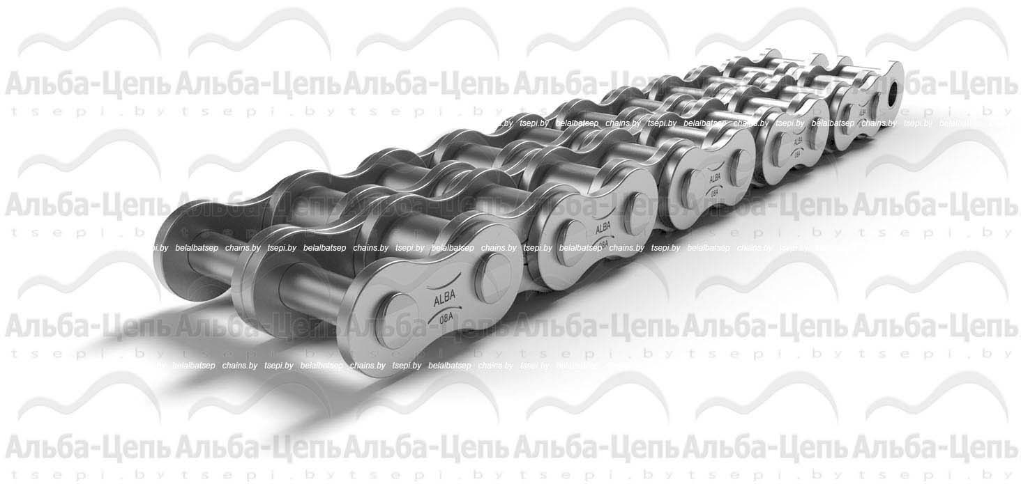 Цепь приводная роликовая горячеоцинкованная двухрядная  ГОСТ 13568-97