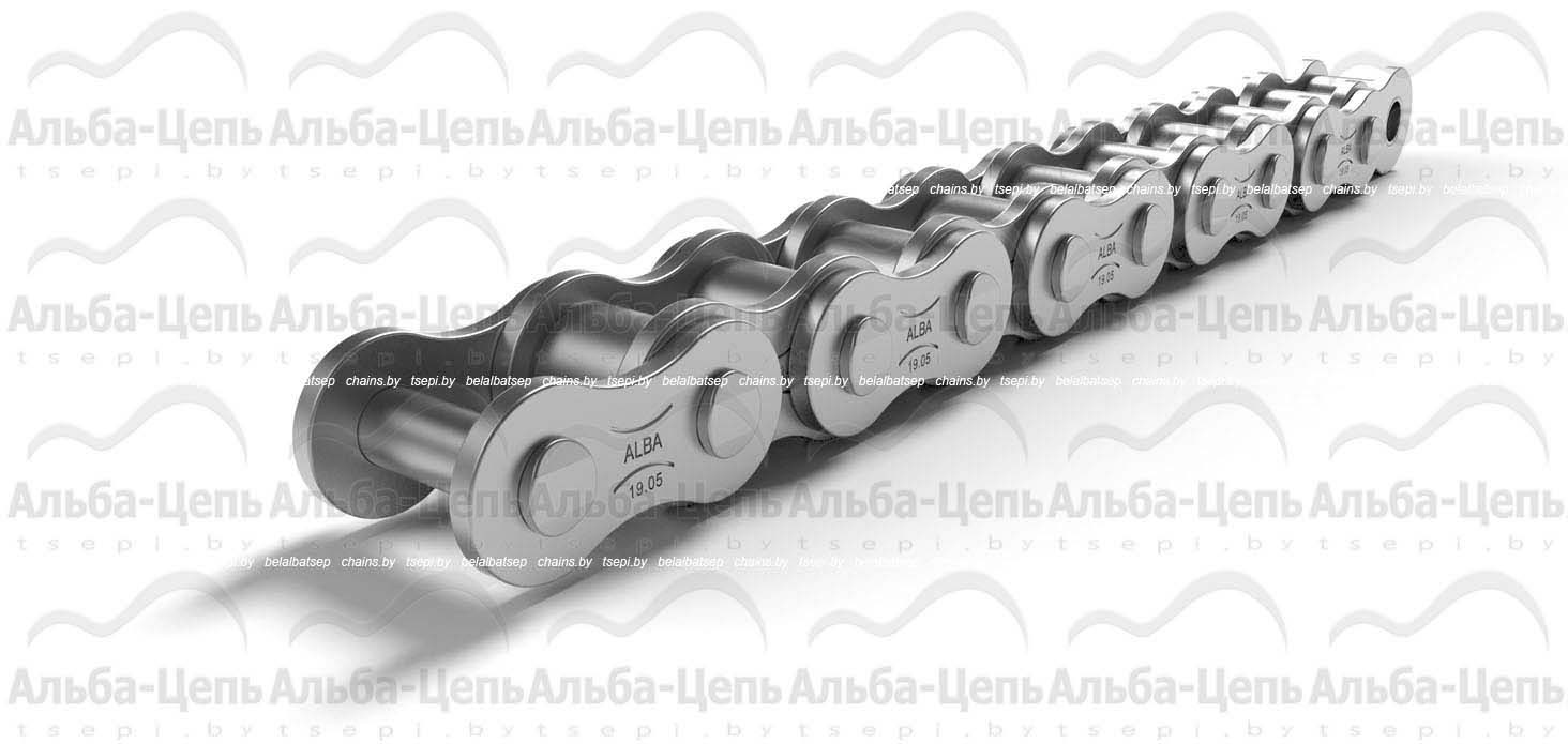 Цепь приводная роликовая однорядная горячеоцинкованная ISO 606 12A-1 DR