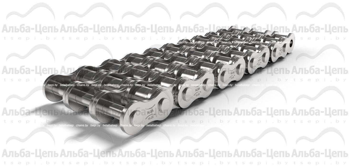 Цепь приводная роликовая оцинкованная трехрядная 3ПР-19,05-96 NP ГОСТ 13568-97