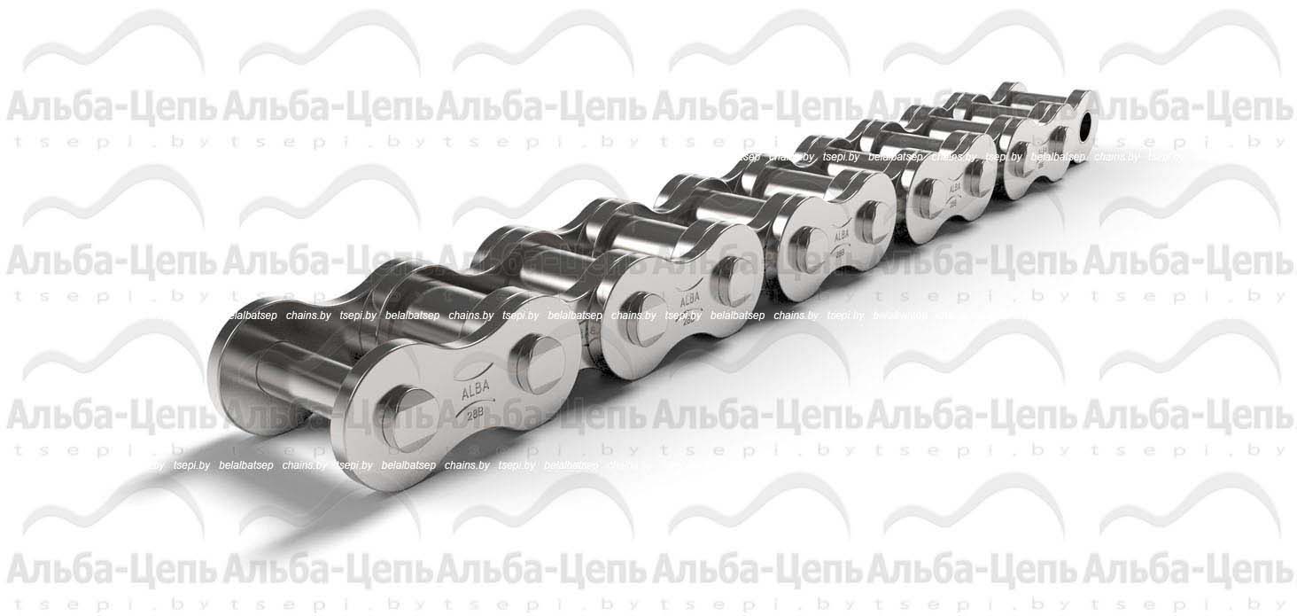 Цепь приводная роликовая однорядная оцинкованная ISO 606 28B-1 NP