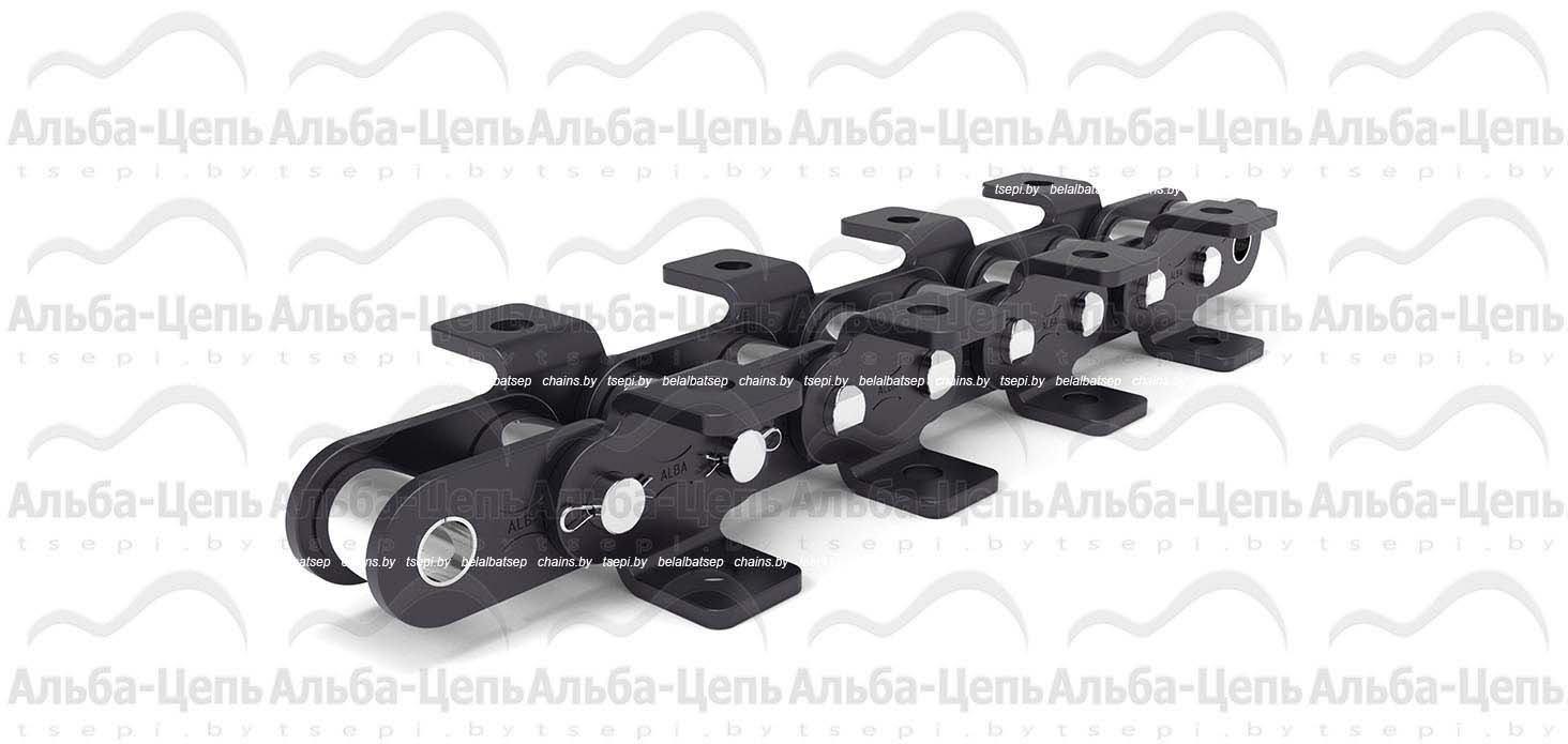 Транспортерная цепь на базе приводных роликовых с прямым контуром пластин ТИП КК-1 C16A 1Т