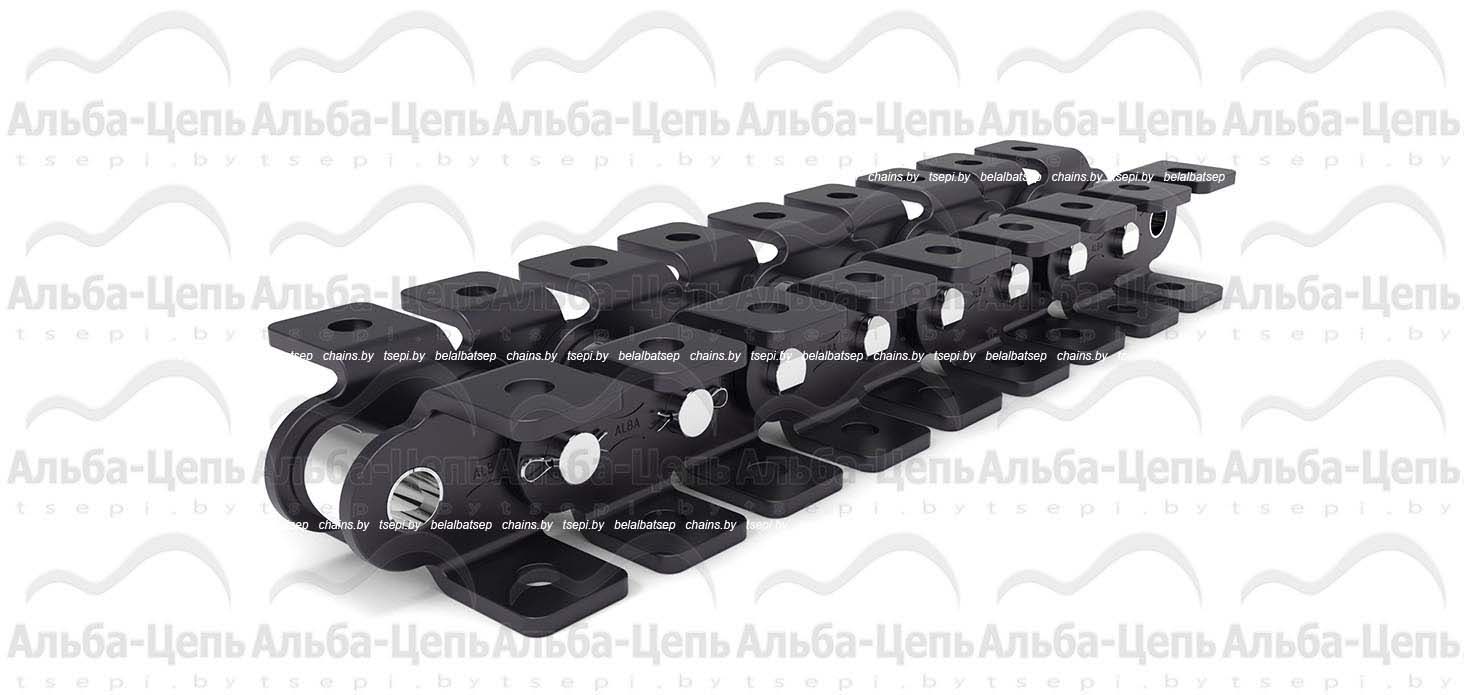 Транспортерная цепь на базе приводных роликовых с прямым контуром пластин ТИП КК-1 C16A 1Т