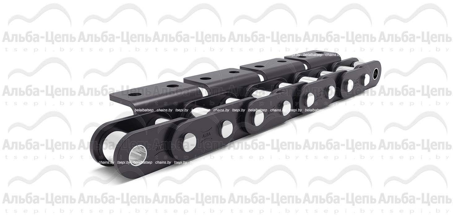 Транспортерная цепь на базе приводных роликовых с прямым контуром пластин ТИП WA-2 C16A 1Т