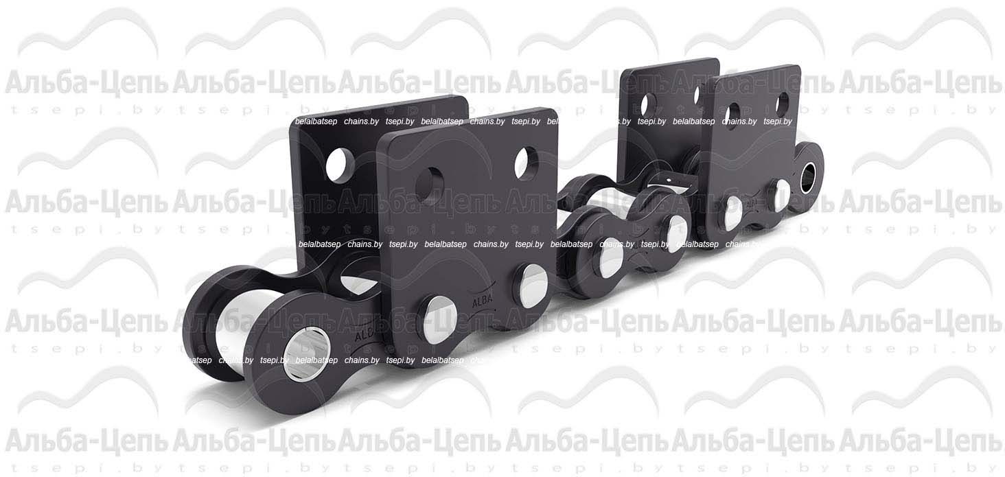 Транспортерная цепь на базе приводных роликовых ТИП WSK-2 12BWSK2F2 1Т