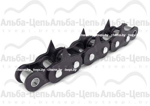 Транспортерные цепи с цепляющими пластинами специального контура