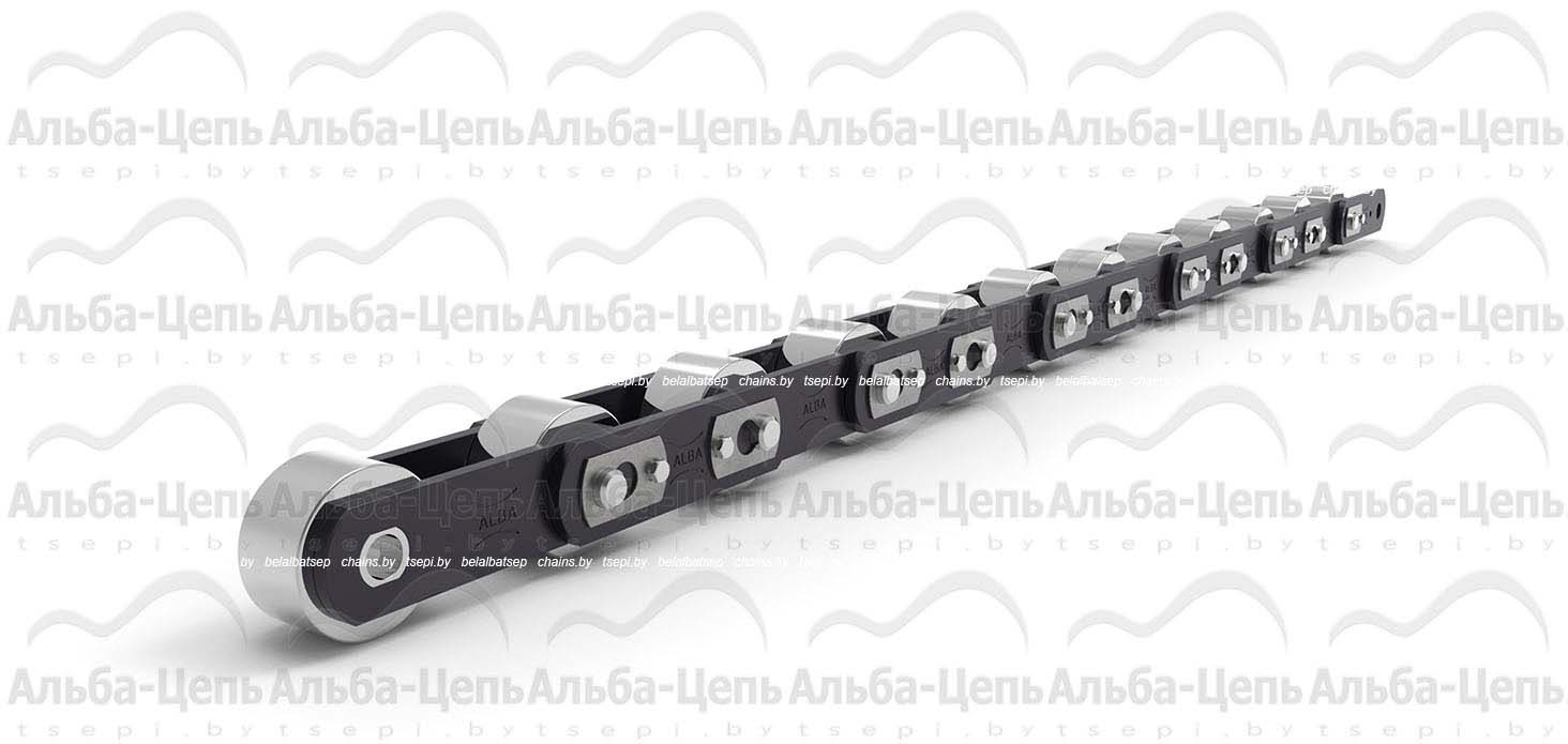 Цепь тяговая пластинчатая М80, типа P (катковая), шаг цепи - 100 мм