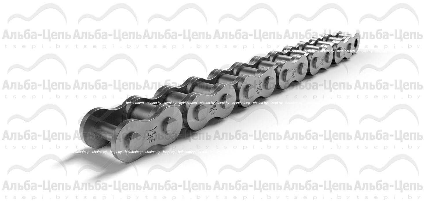 Цепь приводная роликовая однорядная оцинкованная ISO 606 06B-1 ZP