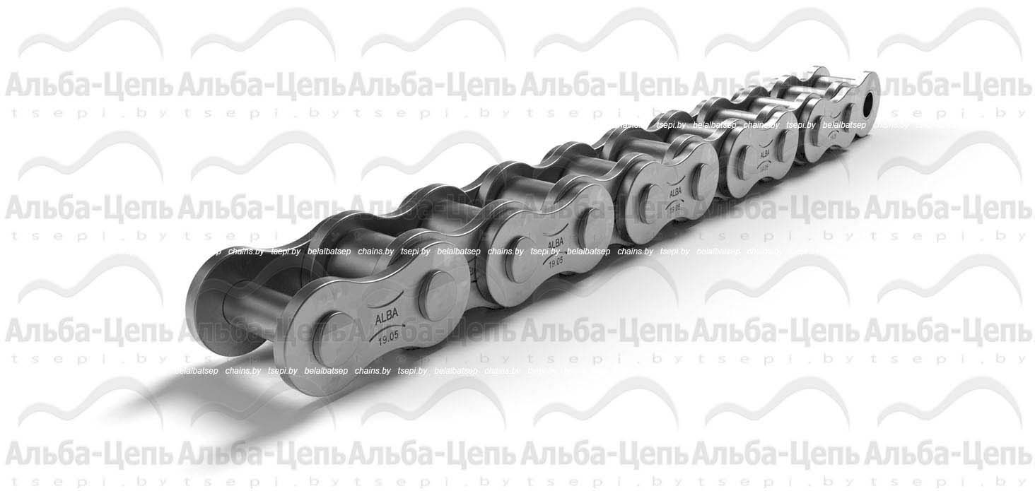 Цепь приводная роликовая однорядная оцинкованная ISO 606 12A-1 ZP