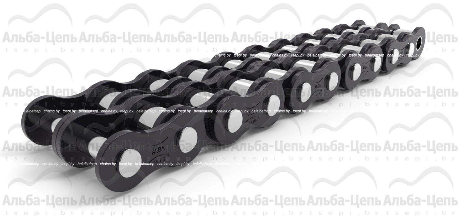 Цепь приводная роликовая двухрядная 2ПР-19,05-64 ГОСТ 13568-97