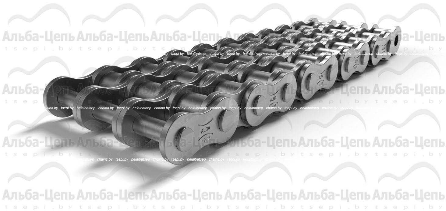 Цепь приводная роликовая оцинкованная трехрядная 3ПР-19,05-96 ZP ГОСТ 13568-97