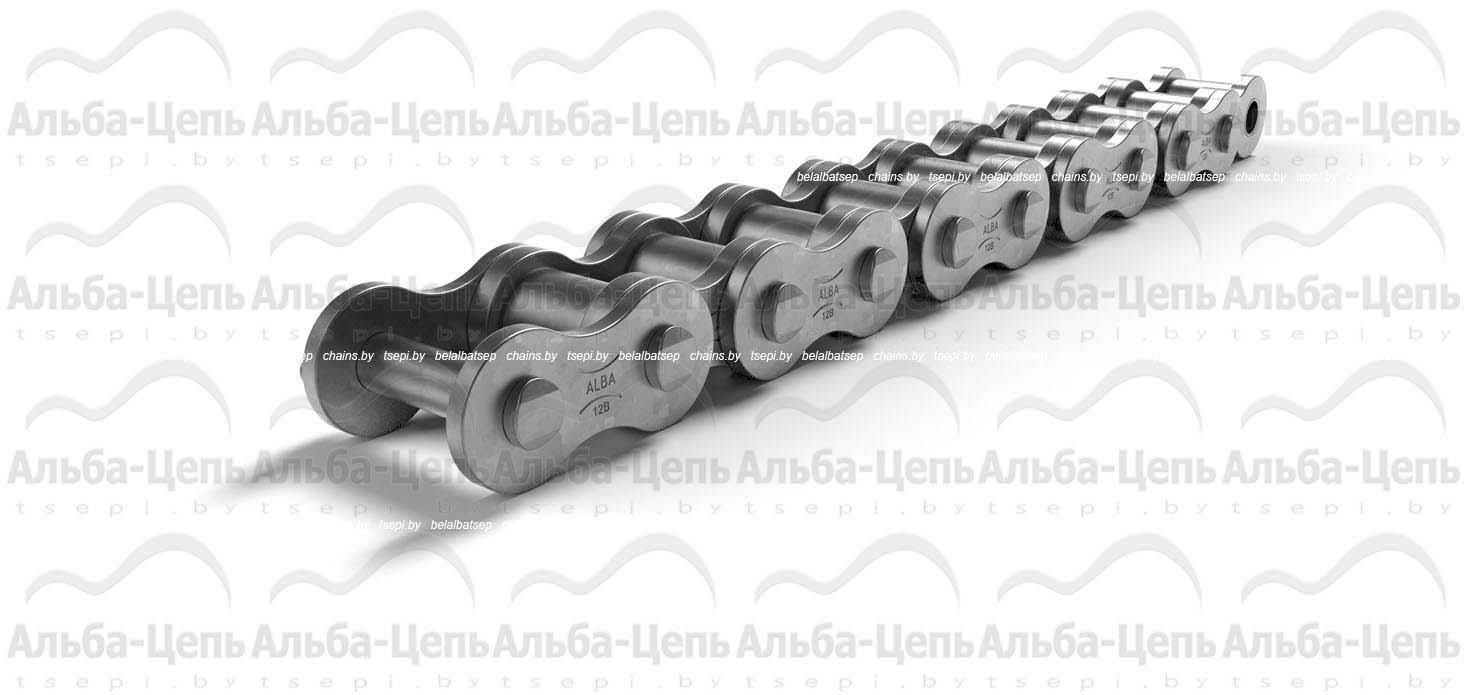 Цепь приводная роликовая однорядная оцинкованная ISO 606 12B-1 ZP