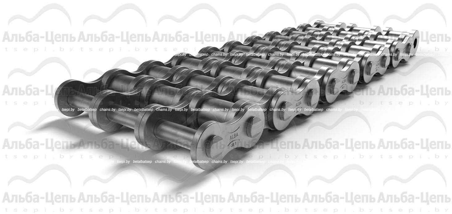 Цепь приводная роликовая оцинкованная трехрядная 3ПР-38,1-381 ZP ГОСТ 13568-97