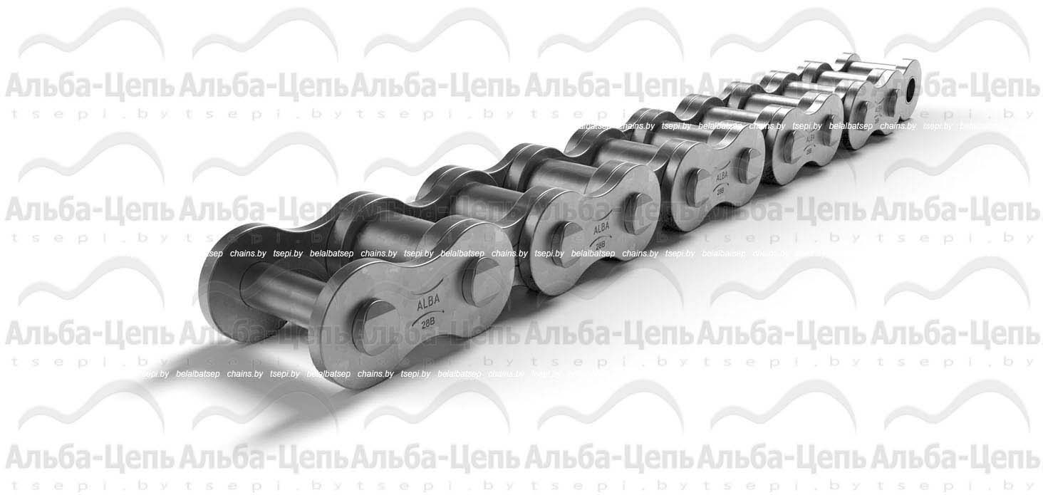 Цепь приводная роликовая однорядная оцинкованная ISO 606 28B-1 ZP