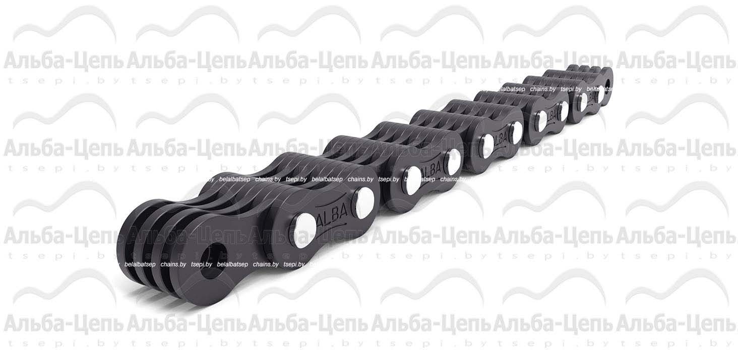 Нестандартная грузовая пластинчатая цепь с закрытым валиком  1545