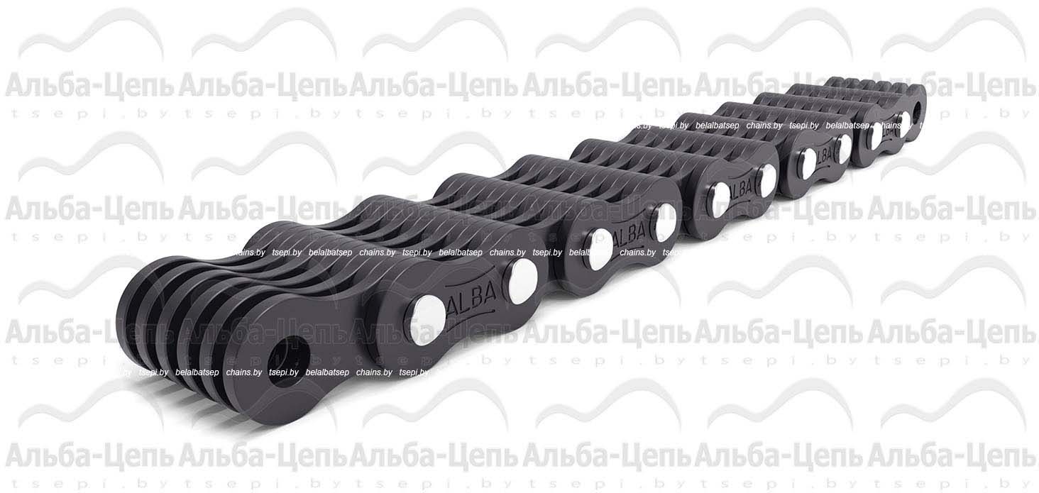 Нестандартная грузовая пластинчатая цепь с закрытым валиком  1567