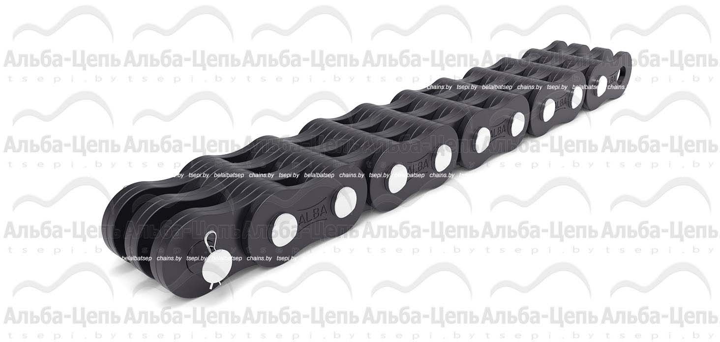 Цепь П-38,1-375-3-3 с соединительным валиком на одном конце отрезка цепи