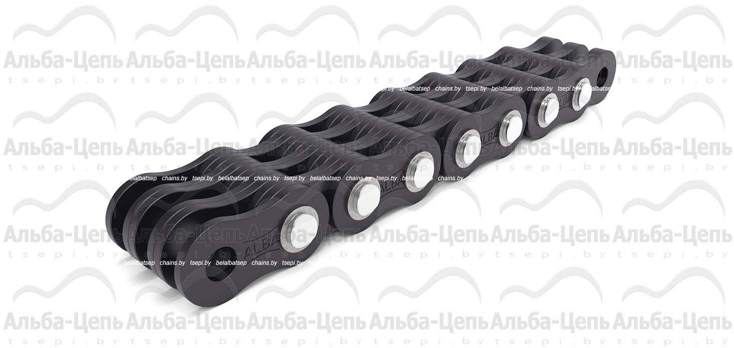 Цепь П-25,4-217-7-3 с закрытым валиком повышенной надежности шайбами