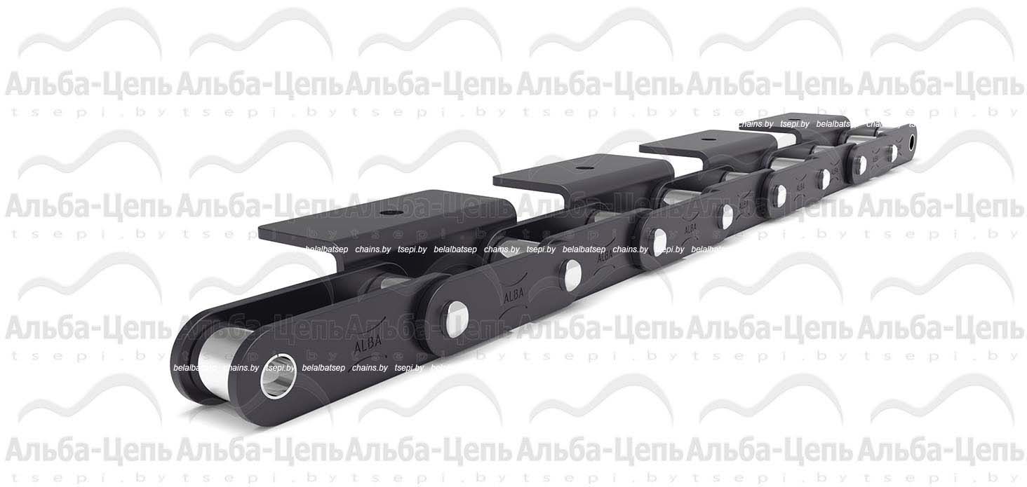Длиннозвенная  транспортерная цепь c прямым контуром пластин  C2052WA1F2 WA-1 1Т
