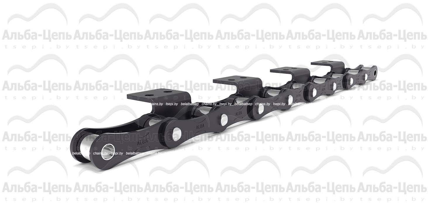 Длиннозвенная транспортерная цепь с пластинами в виде восьмерки 2060AA2F1 AA-2 1Т