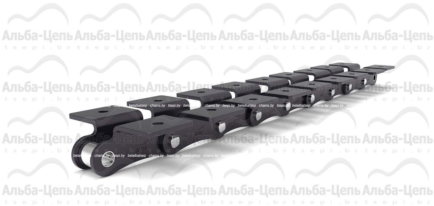 Длиннозвенная транспортерная цепь с пластинами в виде восьмерки 216A K-1 1Т