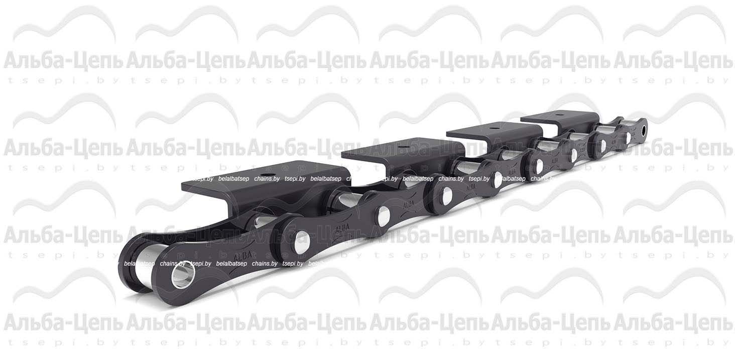 Длиннозвенная транспортерная цепь с пластинами в виде восьмерки 216BWA2F1 WA-2 1Т