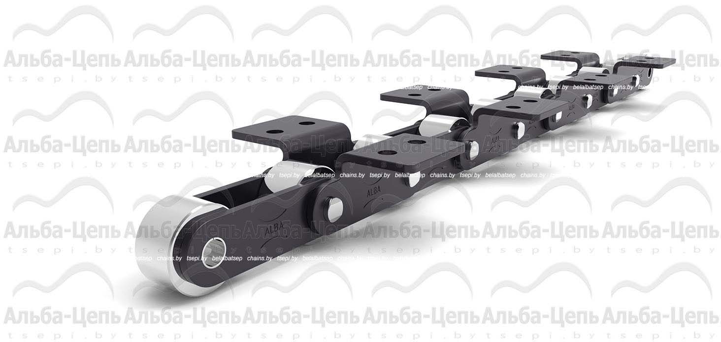 Катковая транспортерная цепь с прямым контуром пластин C232AHL тип K-2 1Т