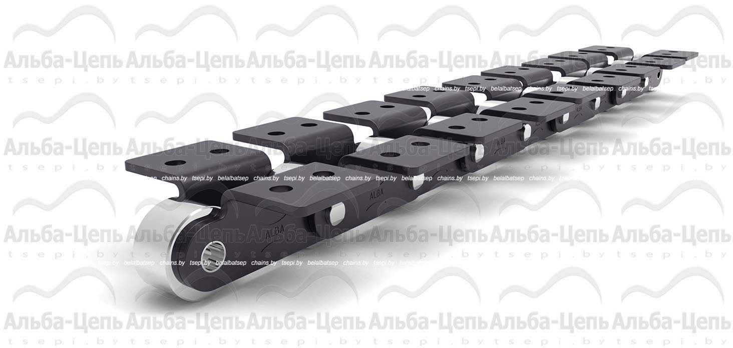 Катковая транспортерная цепь с прямым контуром пластин C232AHL тип K-2 1Т