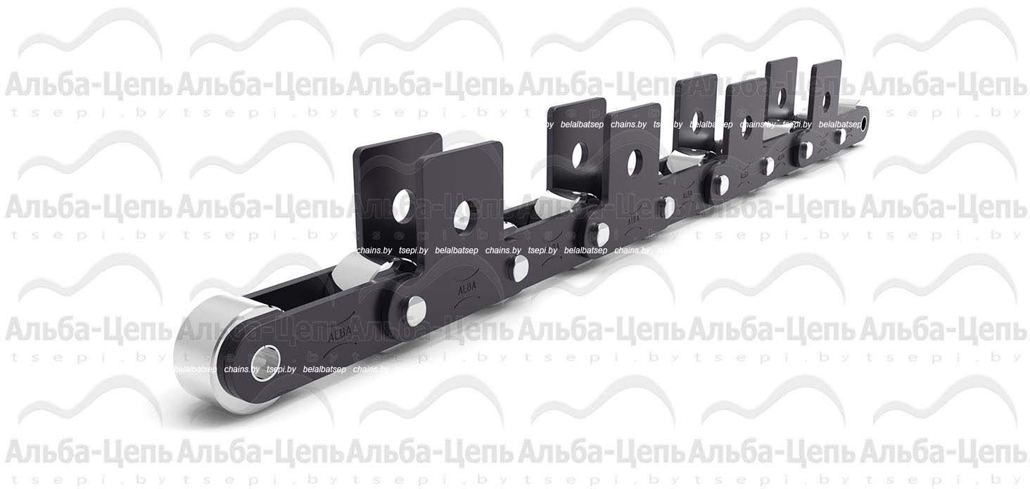 Катковая транспортерная цепь с прямым контуром пластин C208AL тип SK-1 1Т