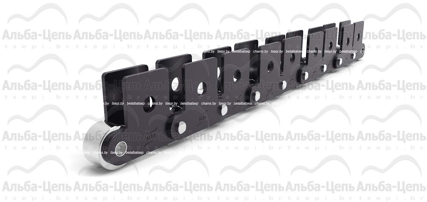 Катковая транспортерная цепь с прямым контуром пластин C208AL тип SK-1 1Т
