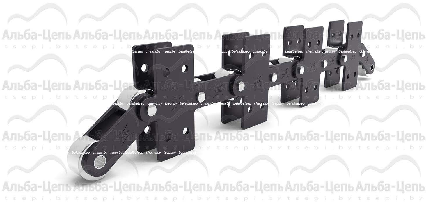 Катковая транспортерная цепь с прямым контуром пластин C212AHL тип SKK-2 1Т