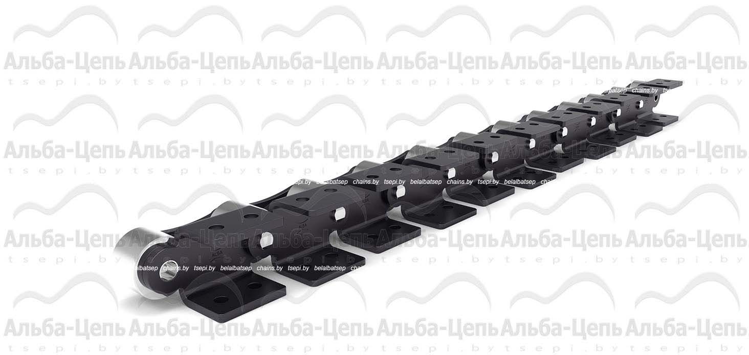 Катковая транспортерная цепь с пластинами в виде восьмерки 210АL тип AA-2 1Т