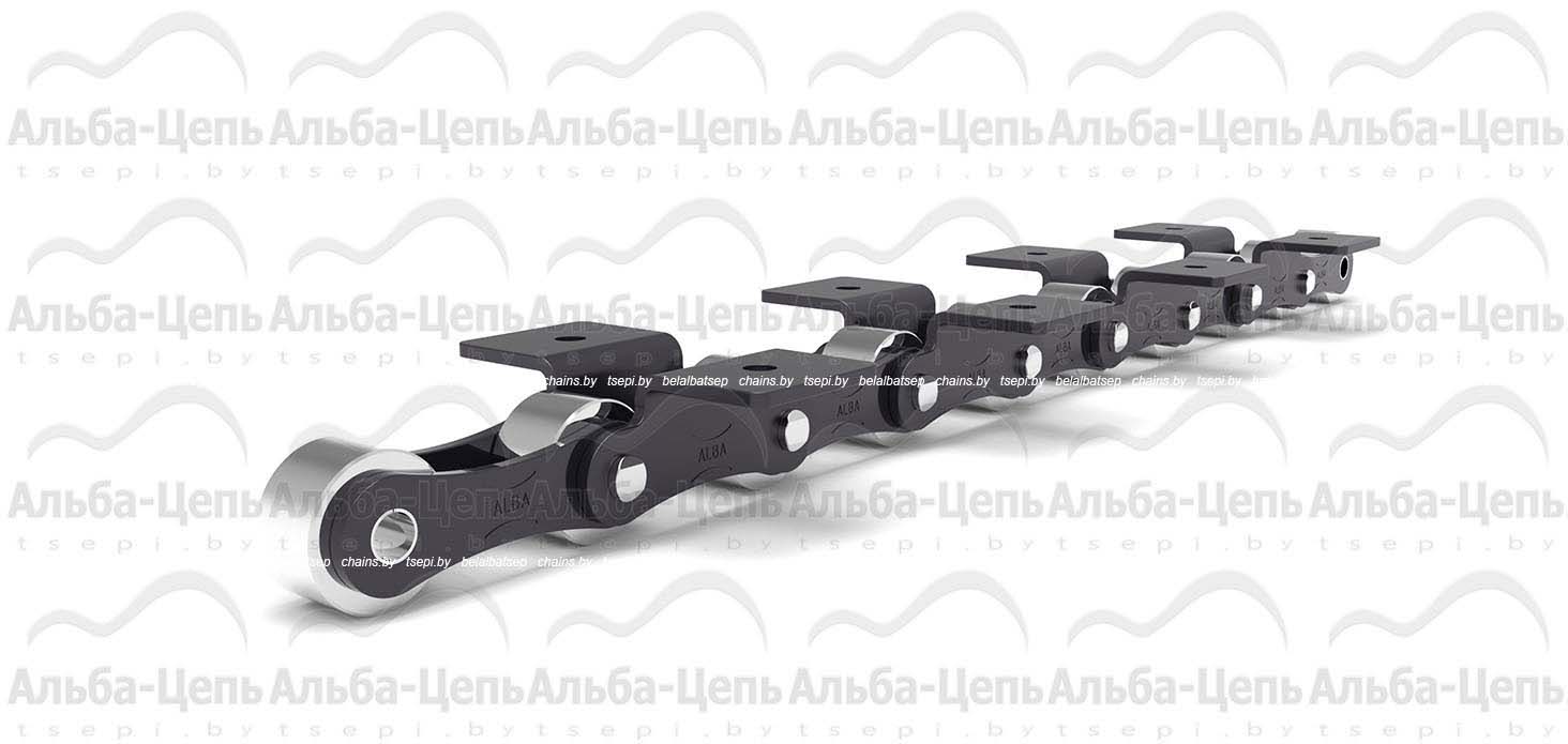 Катковая транспортерная цепь с пластинами в виде восьмерки 232AHL тип K-1 1Т