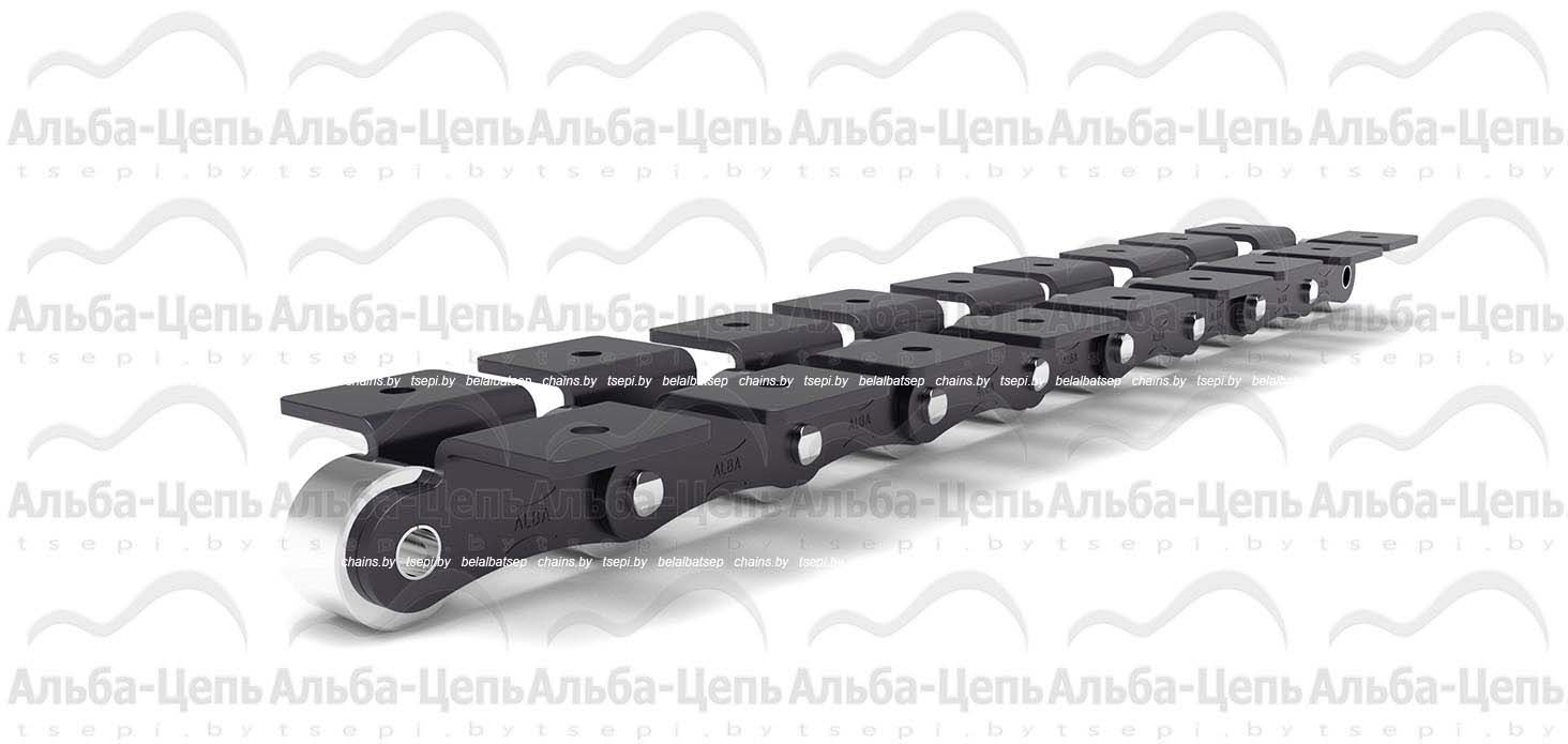 Катковая транспортерная цепь с пластинами в виде восьмерки 232AHL тип K-1 1Т