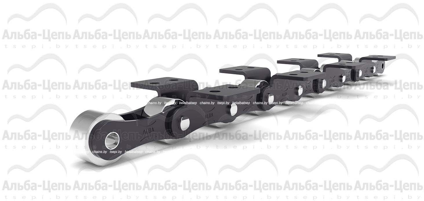 Катковая транспортерная цепь с пластинами в виде восьмерки 224AHL тип K-2 1Т