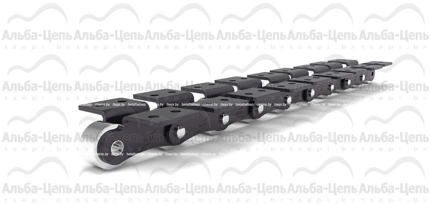 Катковая транспортерная цепь с пластинами в виде восьмерки 224AHL тип K-2 1Т