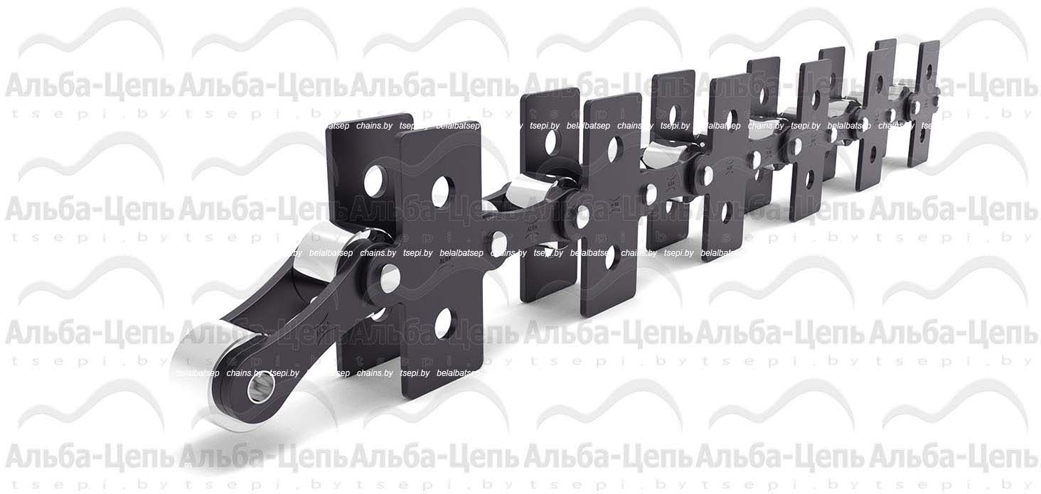 Катковая транспортерная цепь с пластинами в виде восьмерки 216AL тип SKK-1 1Т