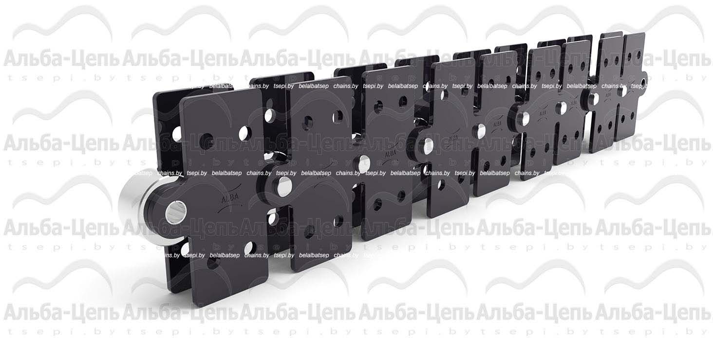 Катковая транспортерная цепь с пластинами в виде восьмерки 216AL тип SKK-2 1Т
