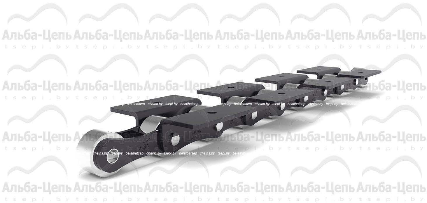 Катковая транспортерная цепь с пластинами в виде восьмерки 216ALF5 тип WK-1 1Т