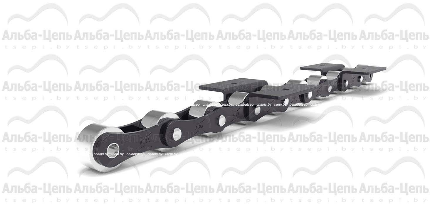 Катковая транспортерная цепь с пластинами в виде восьмерки 216ALF5 тип WK-1 1Т
