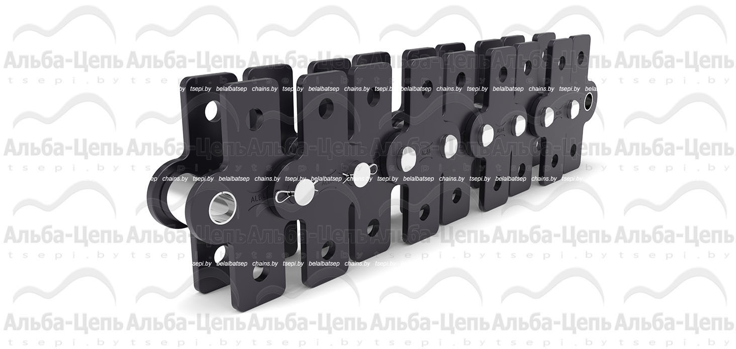 Транспортерные цепи на базе приводных роликовых с прямым контуром пластин ТИП SKK-1