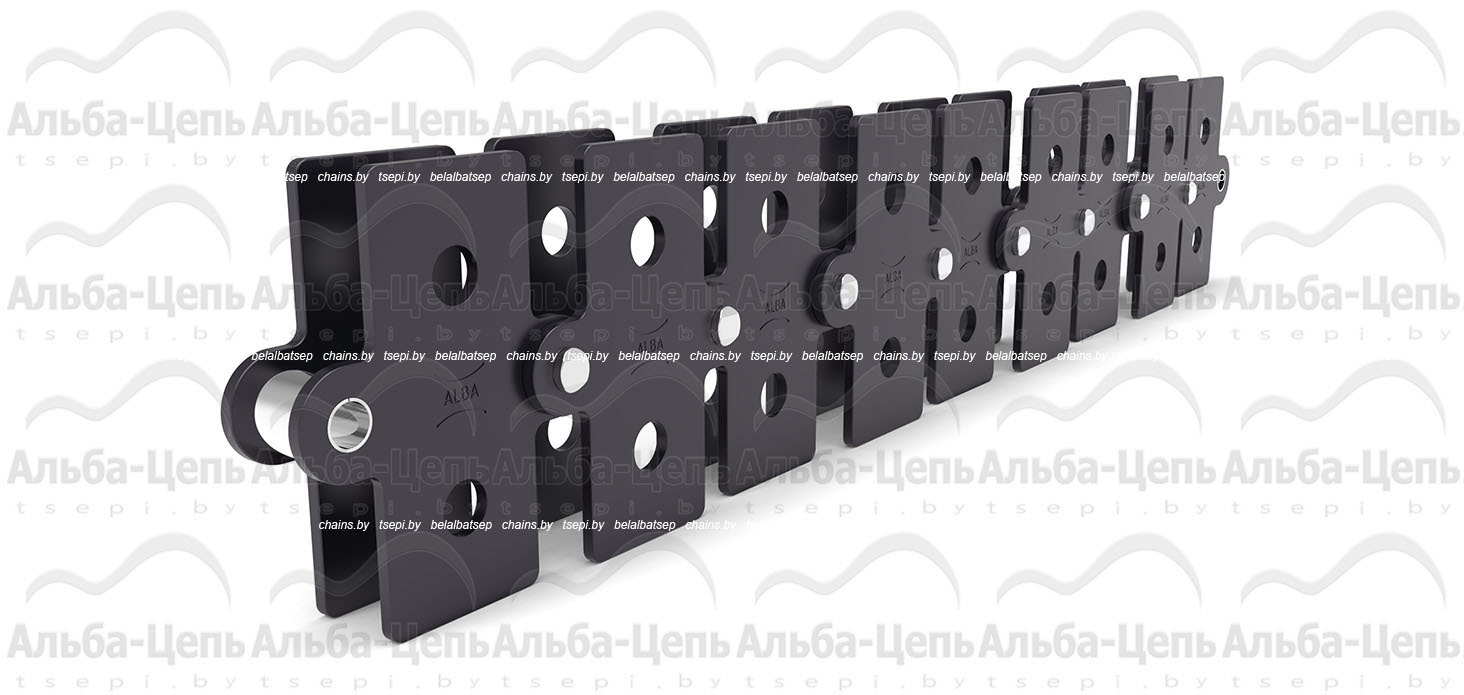 Длиннозвенные  транспортерные цепи c прямым контуром пластин SKK-1