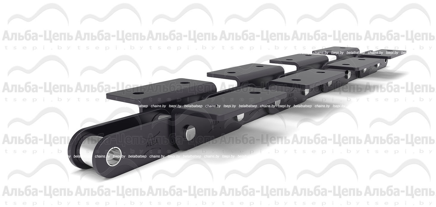 Длиннозвенные  транспортерные цепи c прямым контуром пластин  WK-2