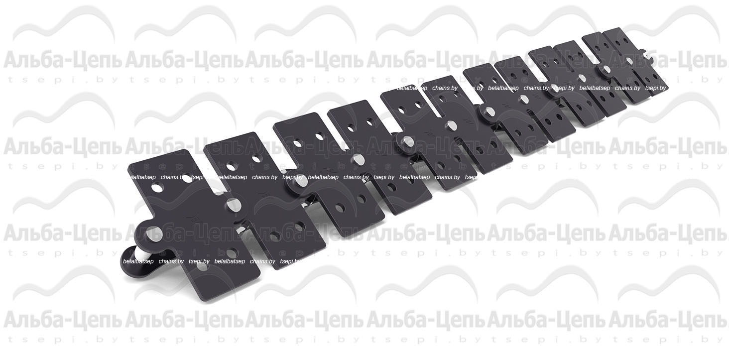 Катковые транспортерные цепи с пластинами в виде восьмерки и пластинами под крепление Тип SAA-2
