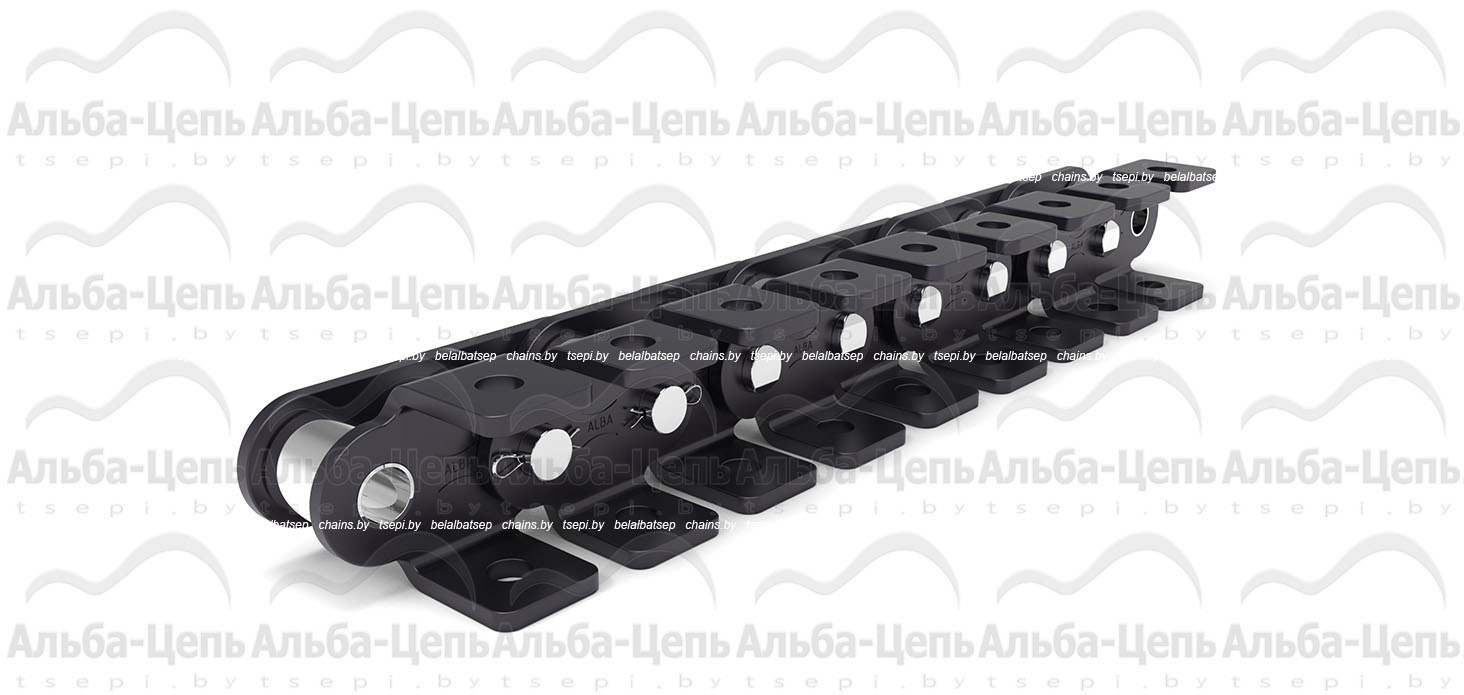 Транспортерные цепи на базе приводных роликовых с прямым контуром пластин ТИП AA-1